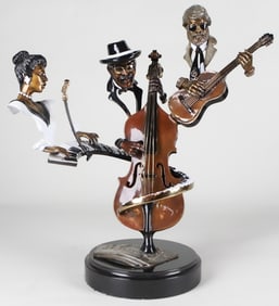 Paul Wegner 1996 Bronze Sculpture “Standing Room Only” – #47/175