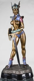 Bill Toma Bronze Sculpture “Peacemaker” (1999) – #8/36 with Marble Pillar Stand