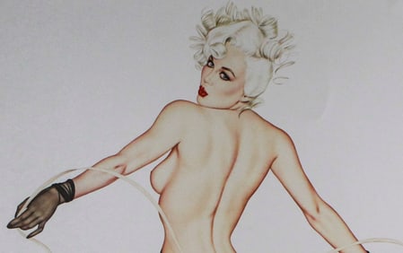 Olivia De Berardinis 1991 Limited Edition Lithograph – Signed & Numbered Pin-Up Artwork