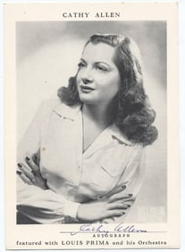Cathy Allen Autographed Publicity Photo (7" x 5")