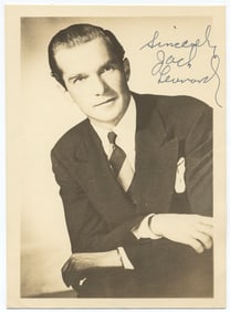 Jack Leonard Signed Vintage Photo Postcard (7" x 5")