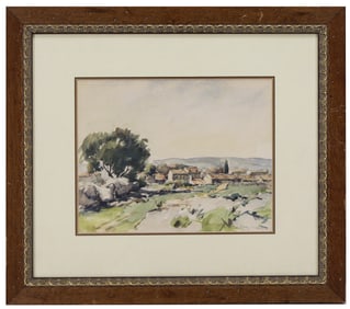 Professor Joseph Braz (Iosif Braz) Rural Landscape, Watercolor, c.1930s