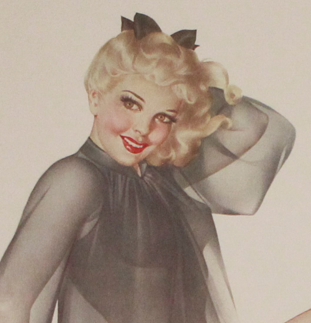 Alberto Vargas “Sheer Elegance?? Limited Edition Lithograph (1987): A striking limited edition lithograph titled "Sheer Elegance" by legendary pin-up artist Alberto Vargas, published in 1987 by the San Francisco Art Exchange. This sensual composition features a gracef