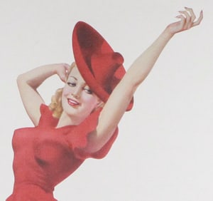 Vargas Lithograph – Lady in Red, Limited Edition (32/100)