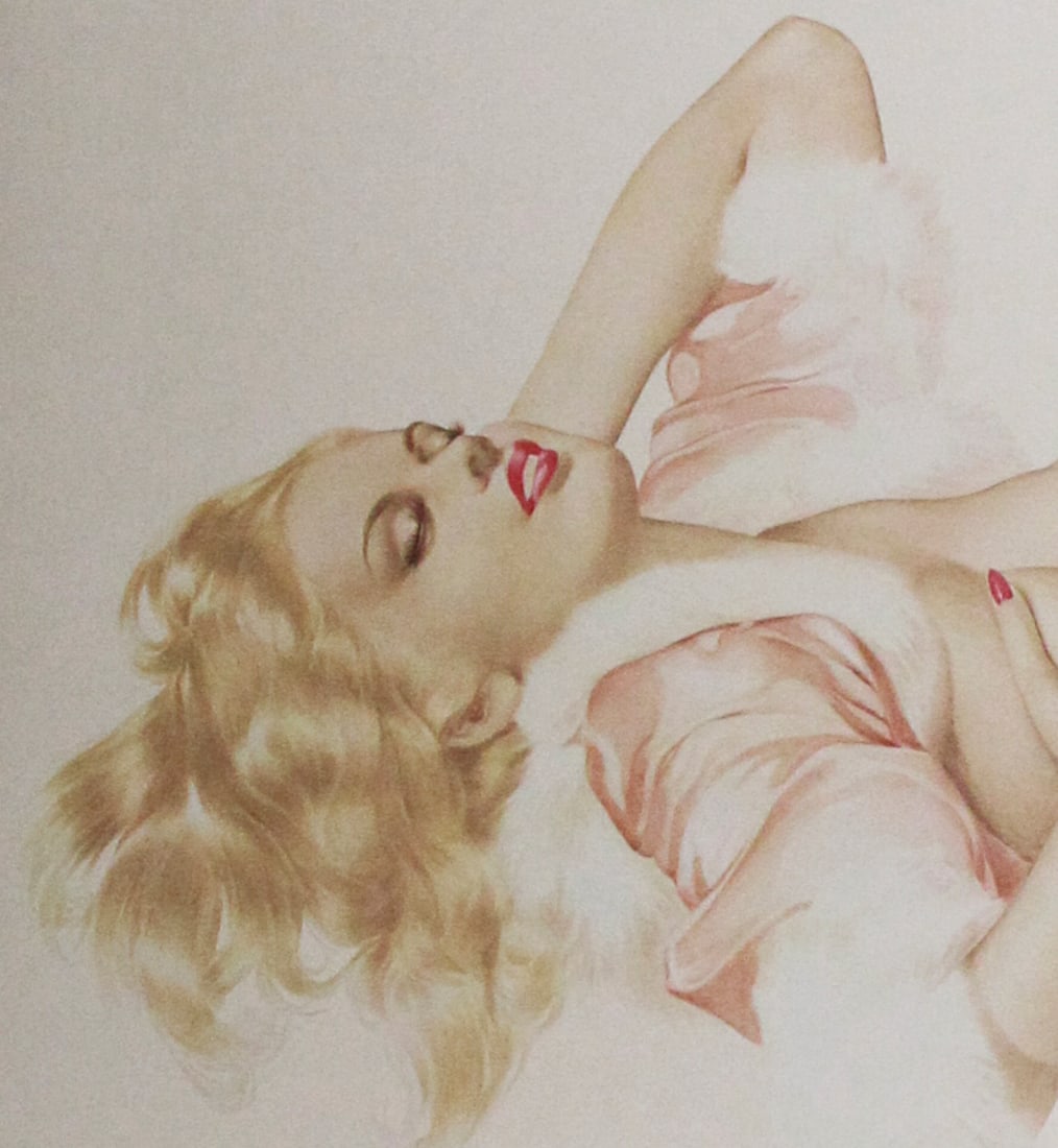 Alberto Vargas Estate Lithograph – "Blonde in Pink Heels", Edition 12/25 (1 of 6)