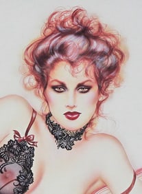 Olivia De Berardinis “Generally Avoid Temptation?? Signed Offset Lithograph (1984)