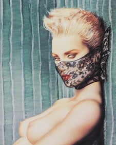 Olivia De Berardinis "Kitty" Signed Offset Lithograph