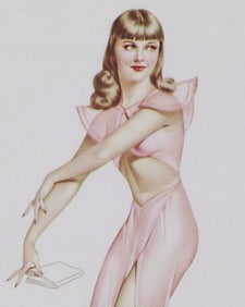 1946 Alberto Vargas Framed Pin-Up Poster, April