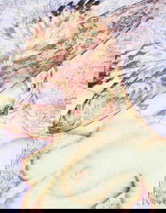 Olivia De Berardinis “Moondance?? Signed Offset Lithograph, Robert Bane Editions: From Olivia De Berardinis’ acclaimed Lingerie Collection, “Moondance&rdquo; is a captivating fine art offset lithograph published by Robert Bane Editions in 1995. This print features a graceful nu