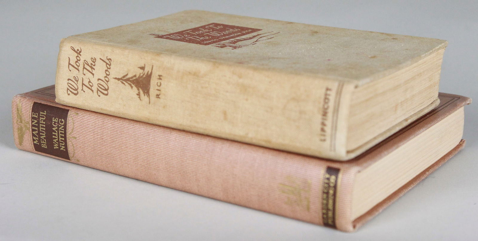 Lot of 2 Vintage Books: We Took to the Woods by Louise Dickinson Rich & Maine Beautiful by Wallace (1 of 4)