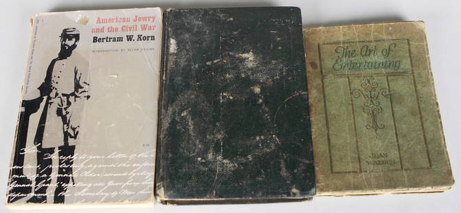 Vintage Book Lot – 3 Titles: American Jewry and the Civil War, Martha Washington Cook Book, The: This charming trio of vintage books spans topics from history and culinary arts to social etiquette. Included is American Jewry and the Civil War by Bertram W. Korn, a significant scholarly work explo