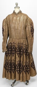 Vintage Hollywood Movie Costume Dress by Western Costume Co. – Gold with Pineapple Motif