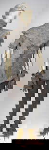 Paramount Pictures Chainmail Movie Costume Set: This striking chainmail-style full costume set from Paramount Pictures' wardrobe department has appeared in numerous productions and is constructed from a flexible metallic knit material designed to