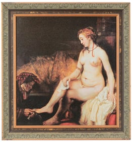 “Bathsheba at Her Bath?” Framed Rembrandt Reproduction – Prop from The Old Man TV Series
