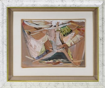 Henrik Garukyan Abstract Oil Painting (1990) – Framed, Armenian Artist