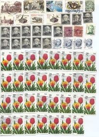 Lot of 61 Worldwide Stamps – U.S. Tulips, South Africa, Canada & More