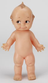 Soft Rubber Cameo Kewpie Doll – 10.5" Marked