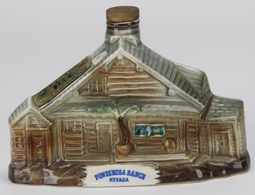 Vintage Ponderosa Ranch Kentucky Bourbon Decanter by Jim Beam