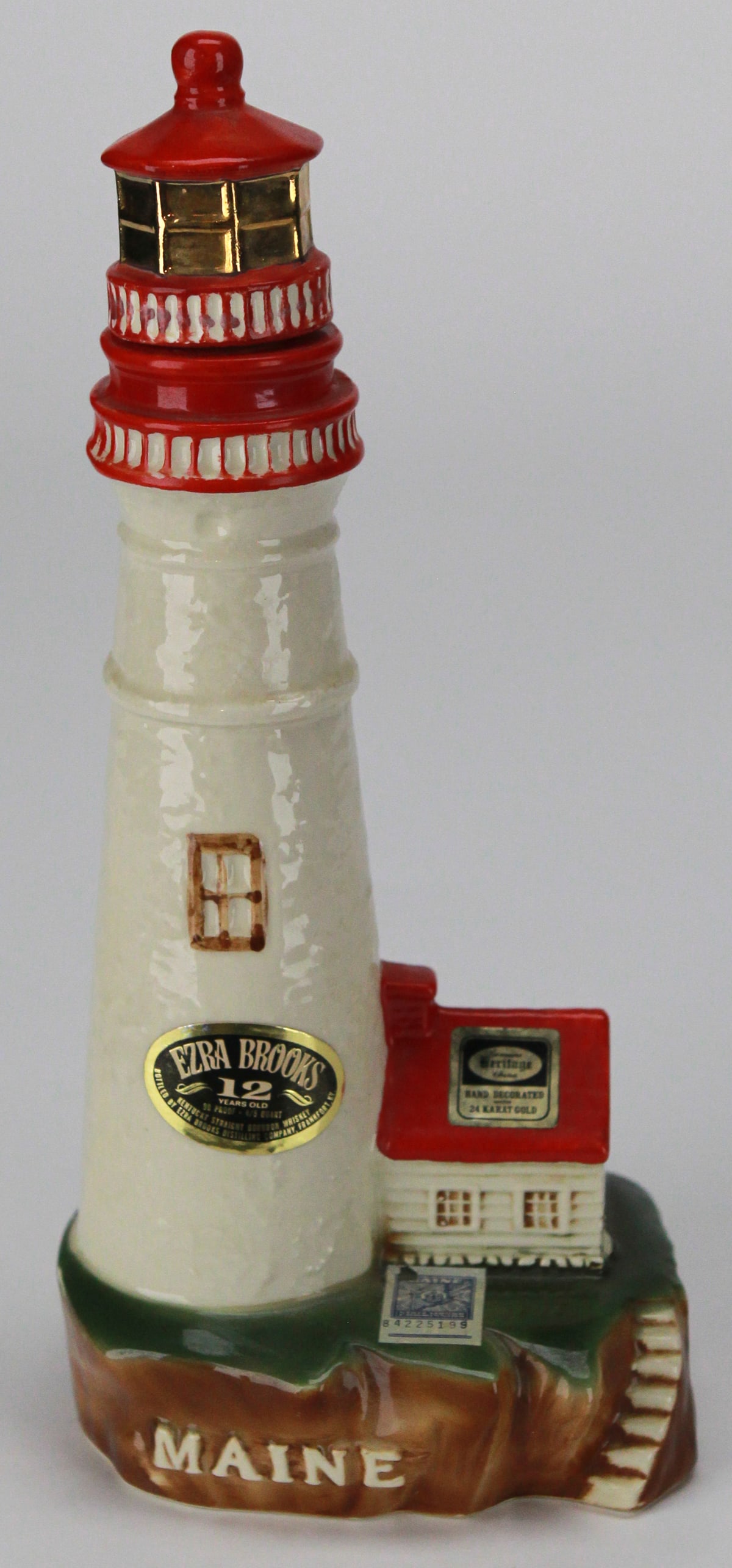 Ezra Brooks 12-Year Kentucky Bourbon Decanter – Lighthouse “Maine” Edition (Empty) (1 of 7)