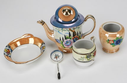 Lot of 5 Noritake Hand-Painted Porcelain Tableware Pieces