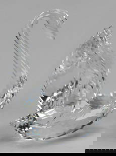 Swarovski Crystal Swan Figurine with Box: This elegant Swarovski crystal swan figurine showcases the brand’s signature precision-cut craftsmanship and timeless design. Measuring approximately 3&frac14; x 2&frac12; x 2&frac14; inches, the sw