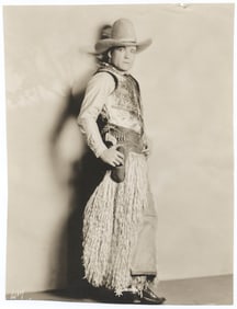 1926 Tom Mix Cowboy Portrait – Original William Fox Photoplay Photograph with COA