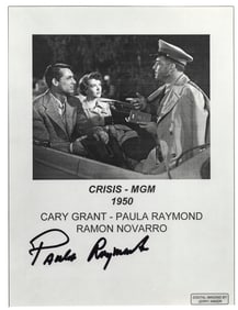 Paula Raymond Signed 8x10 Photo from Crisis (1950) with Cary Grant