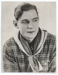 1926 Buck Jones Fox Studios Cowboy Portrait – Forbidden Trails Promo with COA: Presented here is a striking 9 x 7-inch original 1926 publicity photograph of Buck Jones, the legendary Western star of Fox Pictures, taken for his role in Forbidden Trails, adapted from Charles Alden