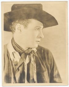 Silent Film-Era Cowboy Portrait of Rod La Rocque – Vintage 10x7.75 Studio Photograph