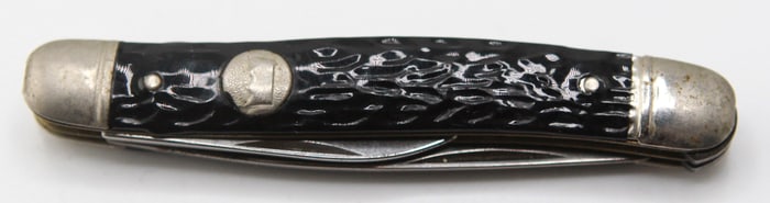 Vintage Imperial Ireland Black Jigged Pocket Knife with Soldier Inset