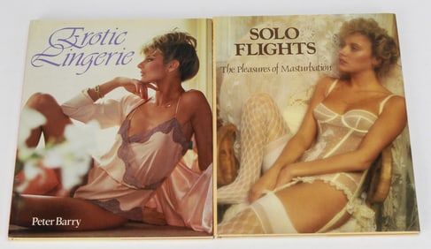 Lot of 2 Vintage Erotic Books – Erotic Lingerie & Solo Flights