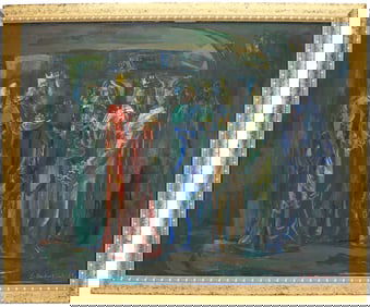 Presentation of Church Model to Mariam, 1983 by Vladimir Sahakyan / Armenian artist