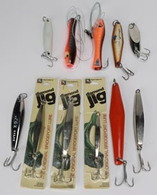 Lot of 10 Miscellaneous Fishing Lures and Hooks
