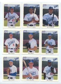 1996 Best Norfolk Tides Minor League Baseball Card Lot – 9 Cards incl. Roberto Petagine, Rick