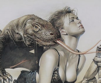 Hajime Sorayama “Komodo Fantasy?? Lithograph, Signed HC 3/17