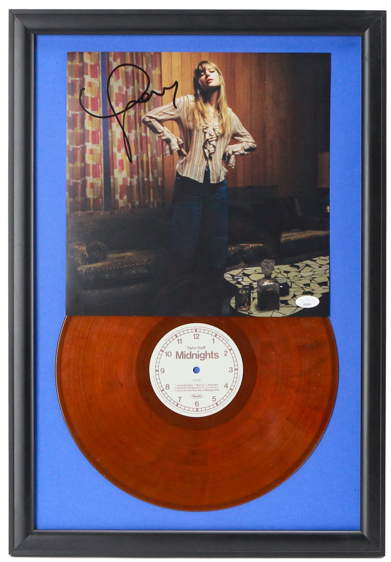 Taylor Swift Signed "Midnights" LP Cover & Vinyl Display with JSA Authentication (1 of 5)