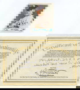 Roy Hobbs “The Natural?? Prop Baseball Card with Certificate of Authenticity: Offered here is a collectible prop baseball card featuring Roy Hobbs, the fictional hero from the classic 1984 baseball film The Natural, starring Robert Redford. This card, measuring 3.25 x 2.5 inche