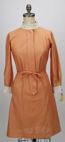 Vintage Warner Bros. Studios Movie Costume Dress – Peach with Ivory Trim