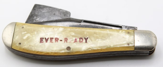 Vintage OLCUT Union Cut Co. “EVER-READY” Folding Pocket Knife with Pearlized Handle