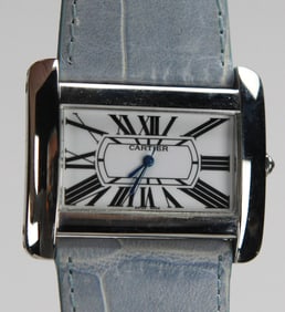 Cartier Divan Tank Watch, 2002, Swiss Made, Leather Strap