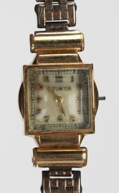 Vintage Bulova Ladies Wristwatch – Square Dial, Metal Band