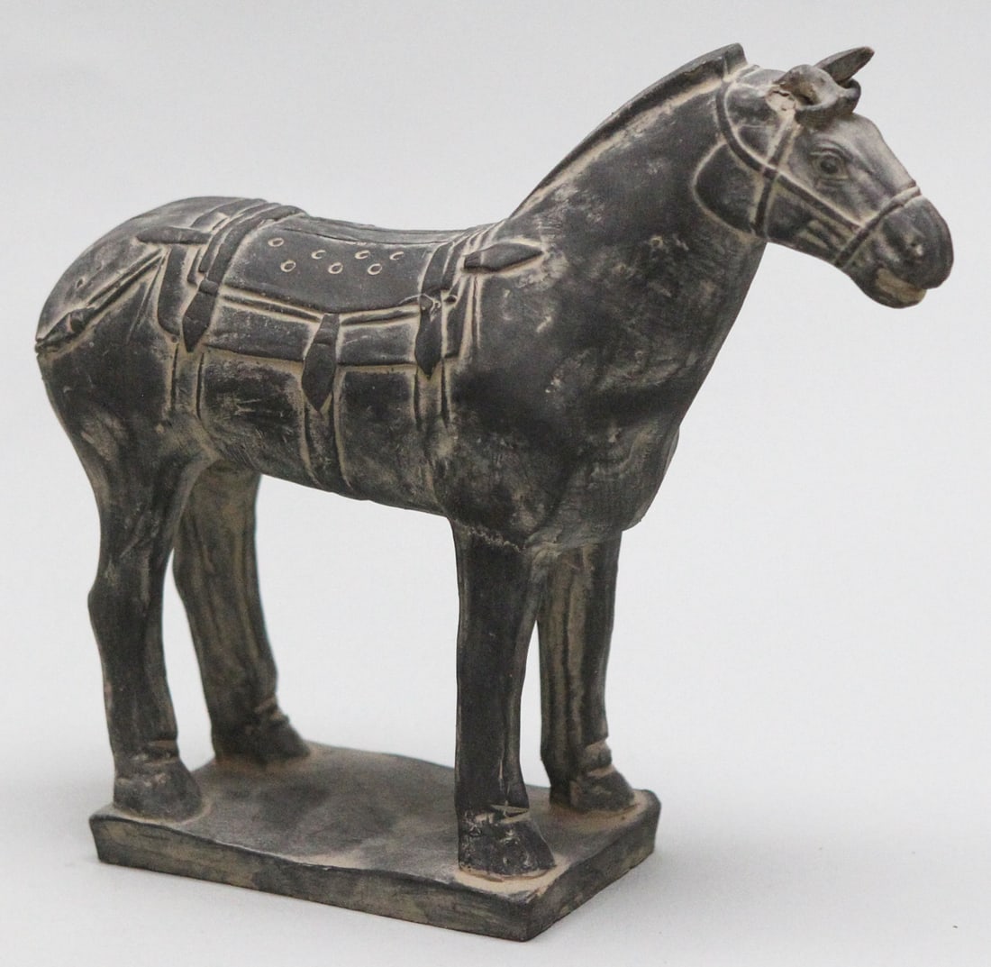 Vintage Chinese Terracotta Horse Sculpture (1 of 2)