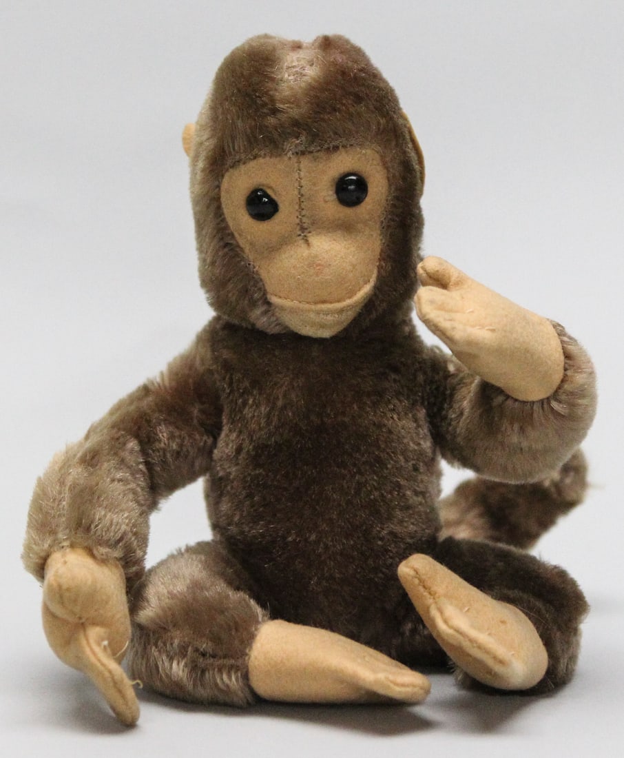 Vintage Plush Monkey with Bendable Limbs – 7" (1 of 2)