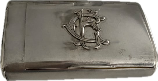 Imperial Russian Silver Cigarette Case by Peter Sohlman, St. Petersburg (c. 1852–1898)