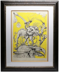 Salvador Dalí “Pantagruel (Yellow)” Original Lithograph, 1973, Hand-Signed, 209/250