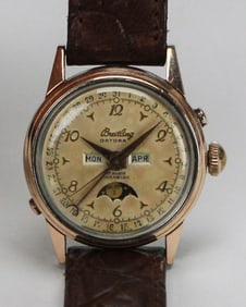 Vintage Breitling Datora Triple Calendar Moonphase Watch