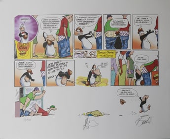 Berkeley Breathed, Rear Ends, Limited Edition Lithograph with Remarque
