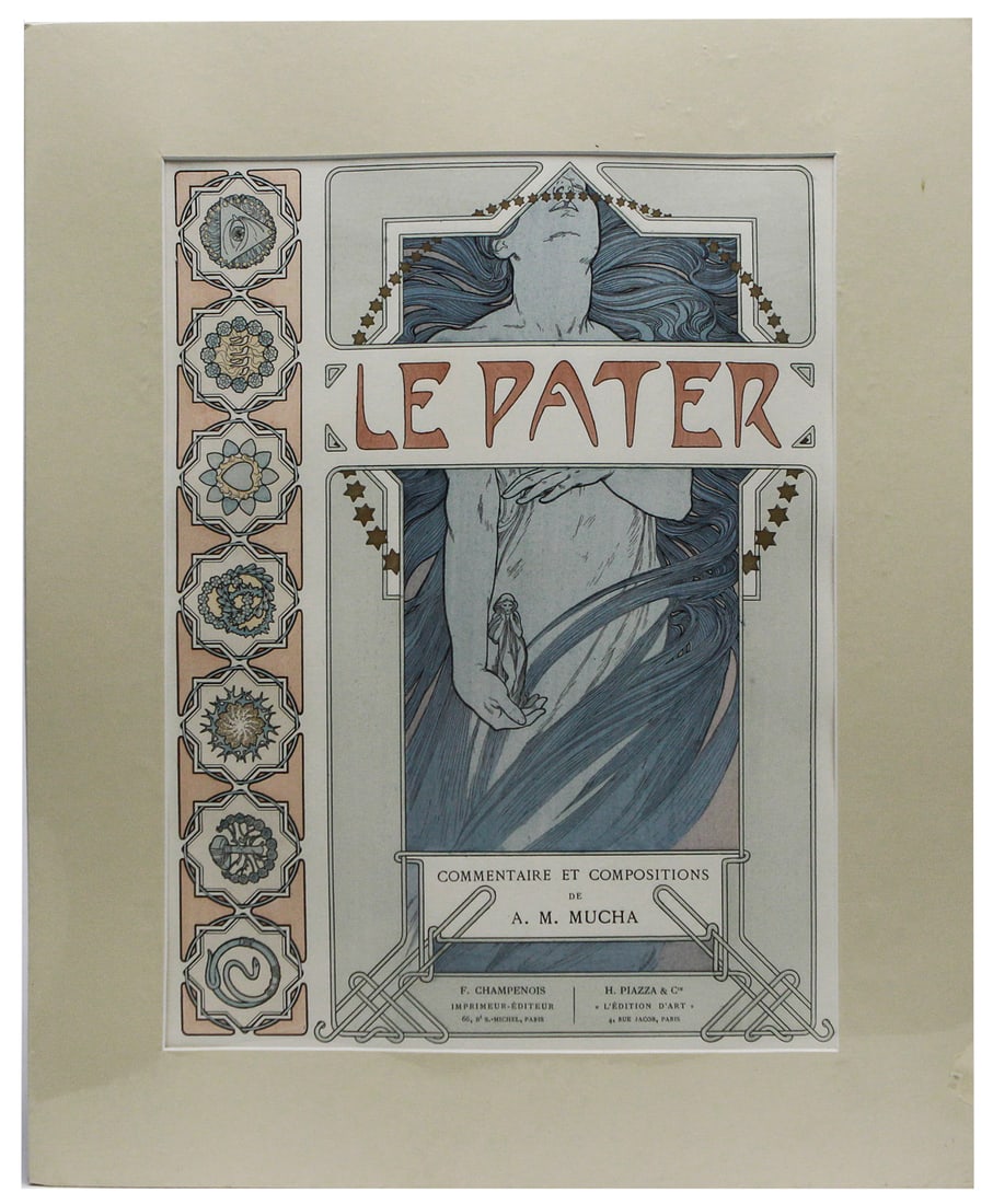 Alphonse Mucha - Le Pater (1899) Original Lithograph Book Cover (1 of 3)