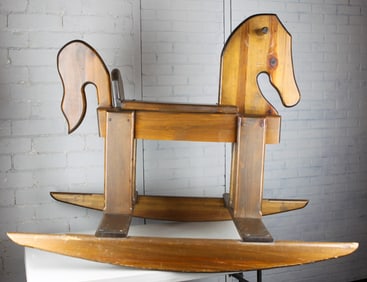 Adult-Sized Wooden Rocking Horse – Movie Studio Prop