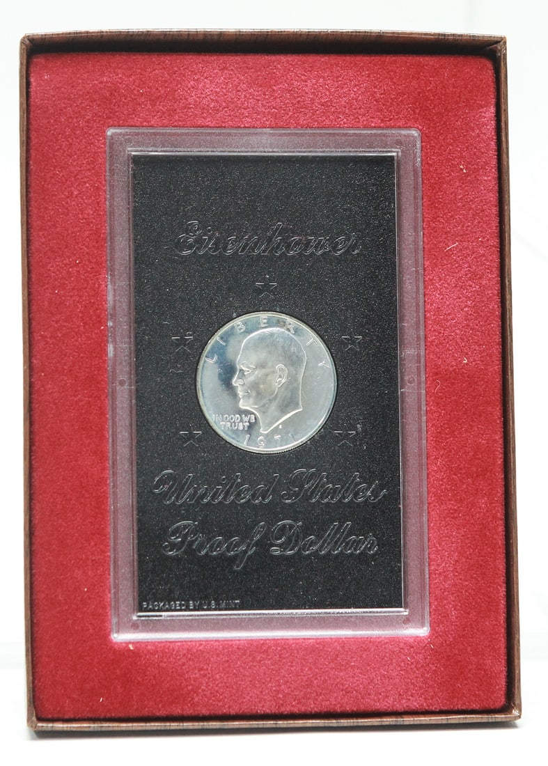 1971 Eisenhower United States Proof Dollar in Original Government Presentation Box (1 of 3)